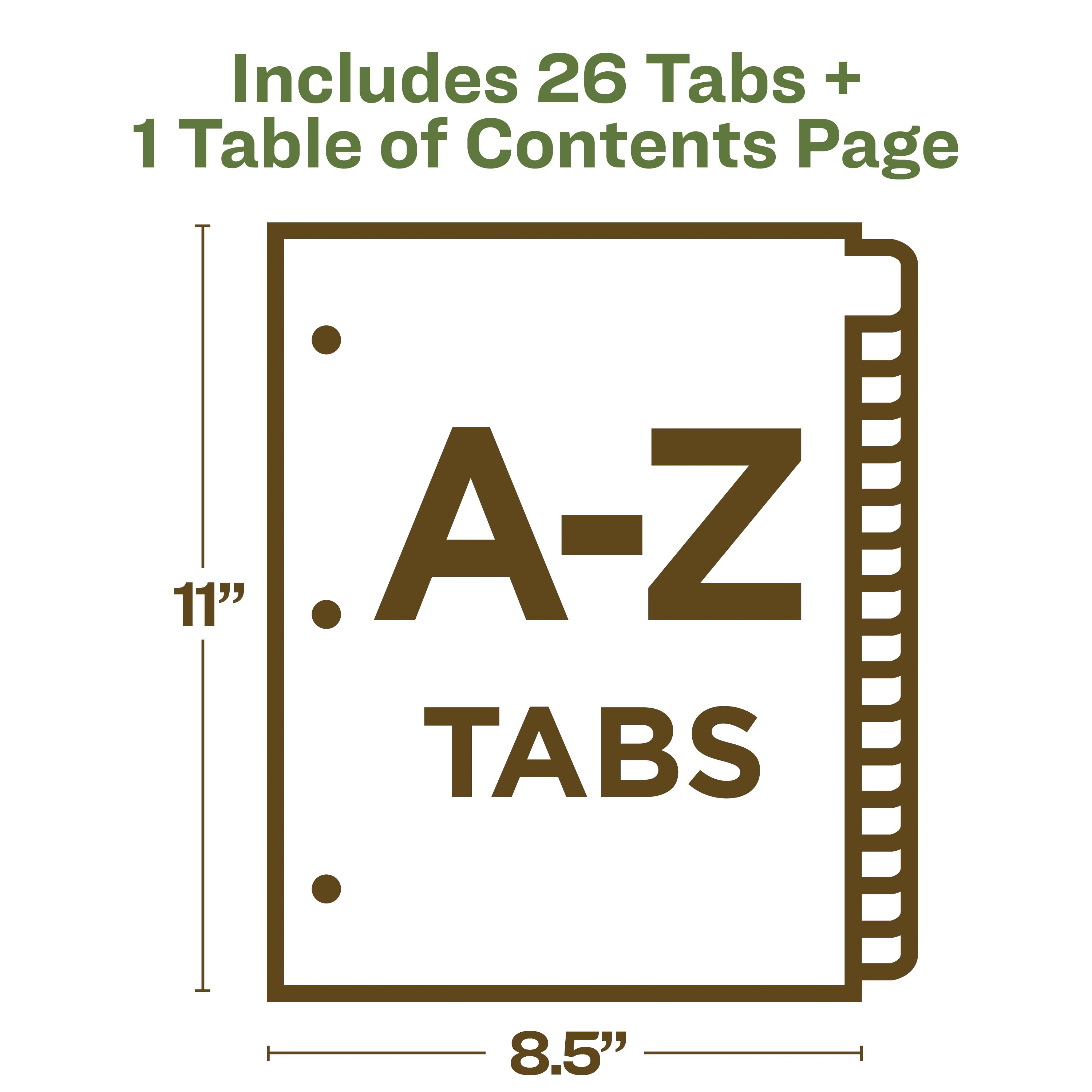 EcoFriendly Dividers, A-Z Tab, Ready Index® 11085 | Avery